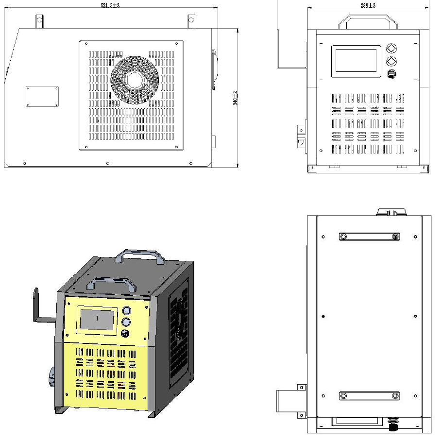 포크리프트 150V120A를 위한 20KW IP 67 높은 보호 외부 충전기