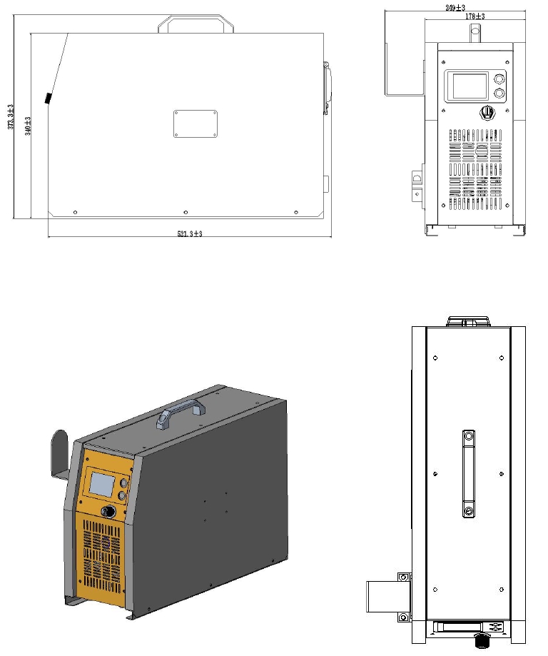 지게차 80V100A를 위한 10KW IP 67 높은 보호 외부 충전기